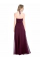 Sleeveless Halter Neck Soft Chiffon Burgundy Long Evening Dress / Bridesmaid Dress Cardiff