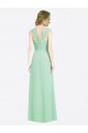 Cap Sleeves Sweetheart Soft Chiffon Mint Green Long Bridesmaid Dress Cardiff