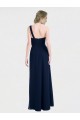 Sleeveless Sweetheart Soft Chiffon Dark Navy A-Line Long Bridesmaid Dress / Formal Dress Cardiff