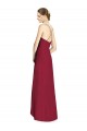 Sleeveless V-Neck Soft Chiffon Burgundy Long High Low Bridesmaid Dress Cardiff