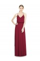 Sleeveless V-Neck Soft Chiffon Burgundy Long Evening Gowns / Bridesmaid Dress Cardiff