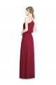 Sleeveless V-Neck Soft Chiffon Burgundy Long Evening Gowns / Bridesmaid Dress Cardiff