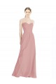 Sleeveless Sweetheart Soft Chiffon Dusty Pink Long Bridesmaid Dress / Formal Dress Cardiff