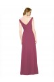 Sleeveless V-Neck Soft Chiffon Mauve Taupe Long Bridesmaid Dress Cardiff