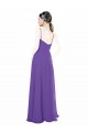 Sleeveless V-Neck Soft Chiffon Purple Long Bridesmaid Dress Cardiff