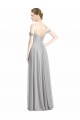 Sleeveless Sweetheart Lxue Chiffon Silver Long Bridesmaid Dress Cardiff