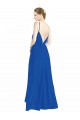 Sleeveless V-Neck Luxe Chiffon Royal Blue Long Bridesmaid Dress Cardiff