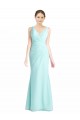 Sleeveless V-Neck Soft Chiffon & Lace Waterfall Long Bridesmaid Dress Cardiff