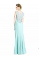 Sleeveless V-Neck Soft Chiffon & Lace Waterfall Long Bridesmaid Dress Cardiff