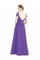 Cap Sleeves Sweetheart Soft Chiffon Purple Long Bridesmaid Dress Cardiff