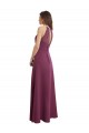 Sleeveless High Neck Chiffon Long Bridesmaid Dress / Evening Gowns Cardiff