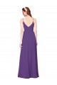 Sleeveless High Neck Soft Chiffon Plum Purple Long Bridesmaid Dress Cardiff