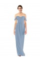 Sleeveless Sweetheart Soft Chiffon Dusty Blue Long Bridesmaid Dress Cardiff