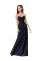 Sleeveless Sweetheart Soft Chiffon Dark Navy Long Bridesmaid Dress Cardiff