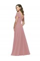 Flutter Sleeves V-Neck Chiffon Dusty Pink Long Bridesmaid Dress / Evening Dress Cardiff