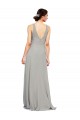 Sleeveless Sweetheart Soft Chiffon Silver Long Bridesmaid Dress Cardiff
