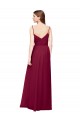 Sleeveless V-Neck Soft Chiffon Grape Long Bridesmaid Dress / Formal Dress Cardiff
