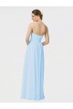 Sleeveless Strapless Soft Chiffon Light Sky Blue Long Formal Dress / Bridesmaid Dress Cardiff