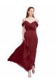 Sleeveless Sweetheart Soft Chiffon Burgundy Long Formal Dress / Bridesmaid Dress Cardiff