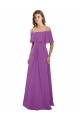 Flutter Sleeves Spaghetti Straps Soft Chiffon Dahlia Long Bridesmaid Dress Cardiff