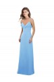 Sleeveless Sweetheart Soft Chiffon Periwinkle Long Bridesmaid Dress Cardiff
