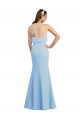 Sleeveless V-Neck Soft Chiffon Light Sky Blue Long Bridesmaid Dress Cardiff