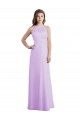 Sleeveless Sweetheart Soft Chiffon Lilac Long Bridesmaid Dress / Formal Dress Cardiff