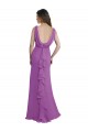 Sleeveless V-Neck Soft Chiffon Dahlia Long Bridesmaid Dress Cardiff