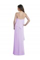 Sleeveless Scoop Neck Chiffon Lilac Long Bridesmaid Dress / Evening Dress Cardiff