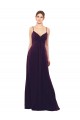 Sleeveless Sweetheart Soft Chiffon Grape Long Formal Dress / Bridesmaid Dress Cardiff