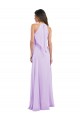 Sleeveless Halter Neck Chiffon Lilac Long Bridesmaid Dress / Evening Dress Cardiff
