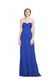 Sleeveless Sweetheart Soft Chiffon Royal Blue Long Bridesmaid Gown Cardiff