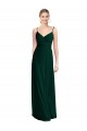 Sleeveless V-Neck Soft Chiffon Ever Green Long Bridesmaid Dress Cardiff
