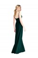 Sleeveless V-Neck Soft Chiffon Ever Green Long Bridesmaid Dress Cardiff