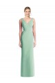 Sleeveless V-Neck Soft Chiffon Mint Green Trumpet Long Bridesmaid Dress Cardiff