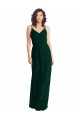 Sleeveless V-Neck Soft Chiffon Ever Green Long Semi Formal Evening Dress / Bridesmaid Dress Cardiff