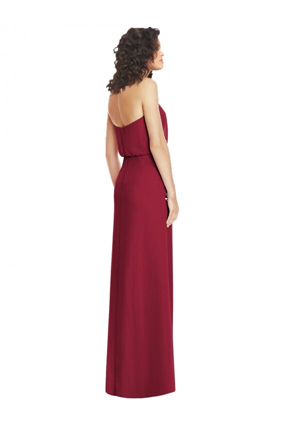 Sleeveless Strapless Soft Chiffon Lilac Long Formal Dress / Bridesmaid Dress Cardiff