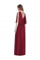 Sleeveless V-Neck Soft Chiffon Dark Navy Long Semi Formal Evening Dress / Bridesmaid Dress Cardiff