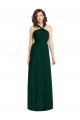 Sleeveless Halter Neck Soft Chiffon Ever Green Long Bridesmaid Dress Cardiff