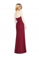 Sleeveless Strapless Soft Chiffon Desert Rose Long Bridesmaid Dress Cardiff