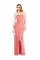 Sleeveless Strapless Soft Chiffon Desert Rose Long Bridesmaid Dress Cardiff
