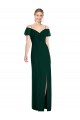 Cold Shoulder Sweetheart Soft Chiffon Ever Green Long Semi Formal Evening Dress / Bridesmaid Dress Cardiff