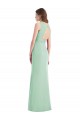 Sleeveless V-Neck Chiffon Mint Green Long Bridesmaid Dress / Evening Dress Cardiff