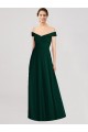 Sleeveless V-Neck Soft Chiffon Ever Green Long Formal Dress / Bridesmaid Dress Cardiff