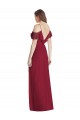 Cold Shoulder V-Neck Soft Chiffon Royal Blue Long Semi Formal Evening Dress / Bridesmaid Dress Cardiff