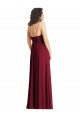 Sleeveless V-Neck Soft Chiffon Smoke Green Long Formal Evening Gown / Bridesmaid Dress Cardiff
