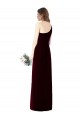 Sleeveless One Shoulder Soft Chiffon Dark Green Long Bridesmaid Dress Cardiff