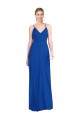 Sleeveless V-Neck Soft Chiffon Royal Blue Long Formal Dress / Bridesmaid Dress Cardiff