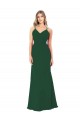 Sleeveless Sweetheart Soft Chiffon Dark Green Long Bridesmaid Dress Cardiff