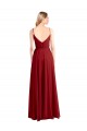 Sleeveless V-Neck Luxe Chiffon Red Long Bridesmaid Dress Cardiff